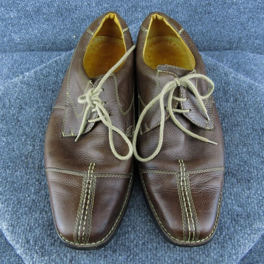 Sandro Moscoloni Men Derby Oxfords Shoes Brown‎ Leather Lace Up Size 10 Medium